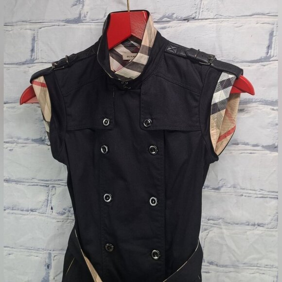 Burberry Girls Dress Belted Check Pattern Pleated Trench Size 10Y / 138 cm - Picture 4 of 12